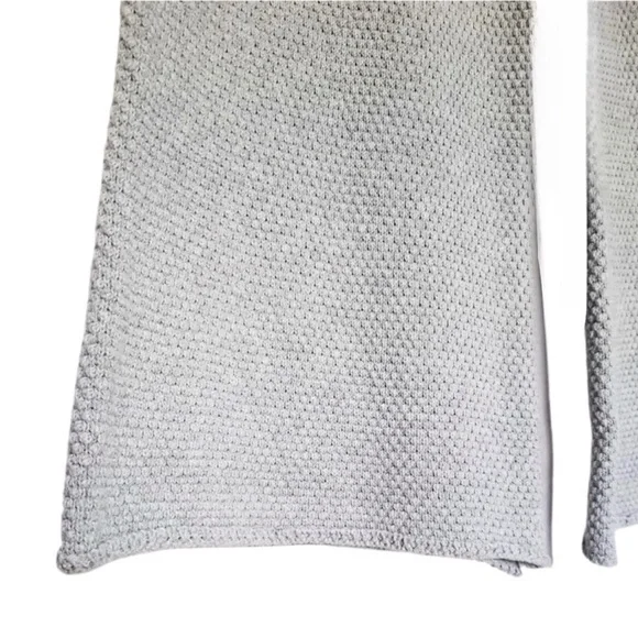 FREE PEOPLE Hailee Waffle Knit Wide Leg Relaxed Pull On Pants in Light Grey sz S - Picture 11 of 13